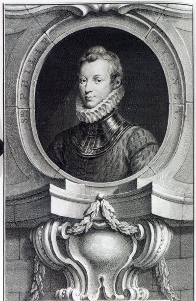 Sir Philip Sidney, gravé par Jacobus Houbraken, 1743 - Isaac Oliver