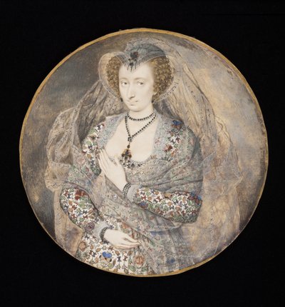 Dame inconnue, autrefois appelée Lucy Harrington, Comtesse de Bedford, c.1605 - Isaac Oliver