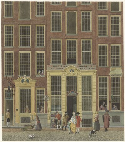 La librairie et le bureau de loterie de Jan de Groot dans la Kalverstraat à Amsterdam - Isaac Ouwater
