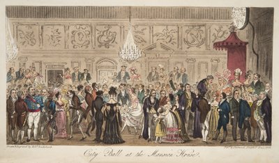 Bal de la ville à Mansion House, de The English Spy, pub. 1824 - Isaac Robert Cruikshank