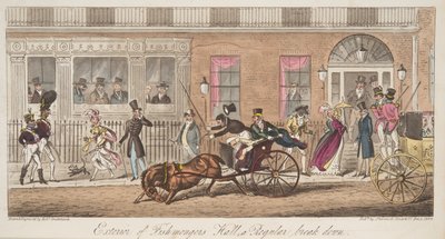 Extérieur de Fishmongers Hall, St James Street, avec une vue d