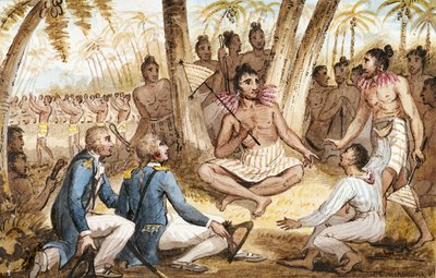 Illustration des "Voyages du capitaine Cook" - Isaac Robert Cruikshank