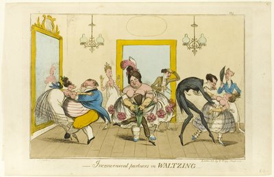 Partenaires incommodes dans la valse - Isaac Robert Cruikshank