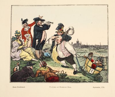 Loisirs de Primrose Hill, 1791 - Isaac Robert Cruikshank