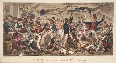 Le retour au port, de The English Spy, pub. 1824 - Isaac Robert Cruikshank