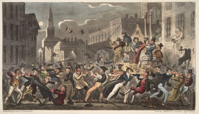Ville et robe, de The English Spy, pub. 1824 - Isaac Robert Cruikshank