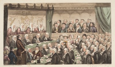 Westminster Hall, de The English Spy - Isaac Robert Cruikshank