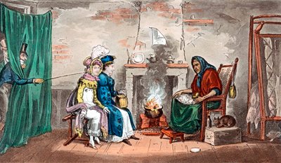 Visite chez une voyante, début du XIXe siècle - Isaac, Robert and George Cruikshank