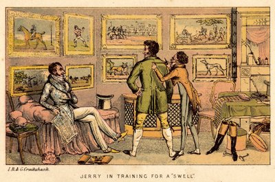 Jerry en formation pour devenir un élégant - Isaac, Robert and George Cruikshank
