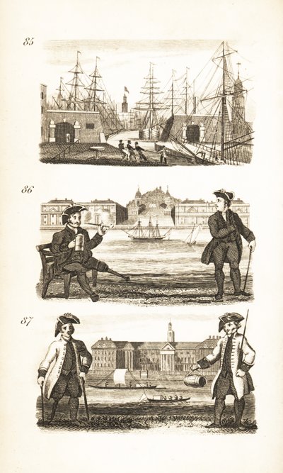 Docks de Londres, Hôpital de Greenwich et Hôpital de Chelsea - Isaac Taylor