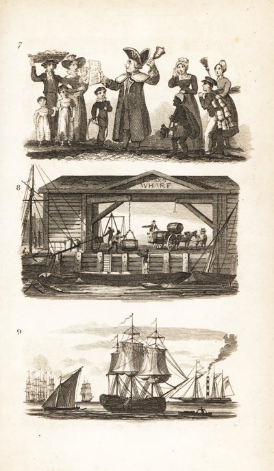 Le Crieur, un quai de Londres et un bateau à charbon - Isaac Taylor