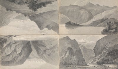 Lac à Davos, Entrée du Pass de Segnes, Wiesen - Isaac Weld