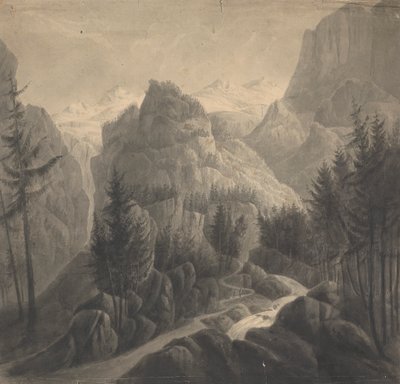 Commencement du passage vers le Gemmi depuis le côté bernois - Isaac Weld