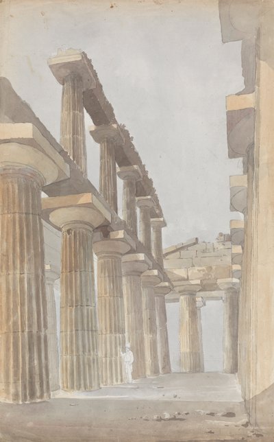 Intérieur du Grand Temple de Paestum - Isaac Weld