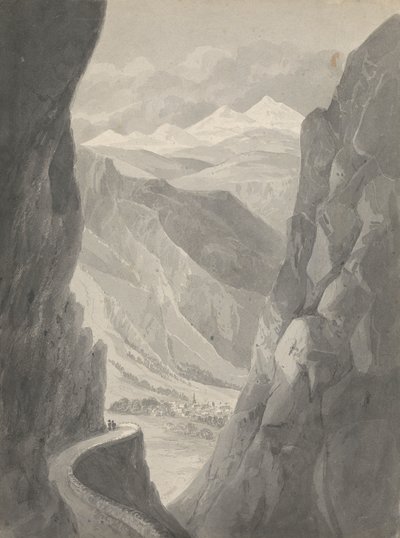 Passage du Gemmi / Descente vers Leukas Bad (Suisse) - Isaac Weld