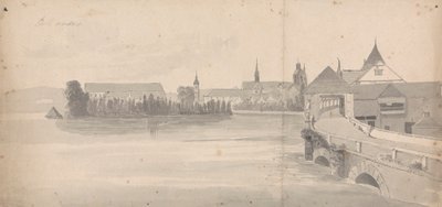 Village sur un lac - Isaac Weld