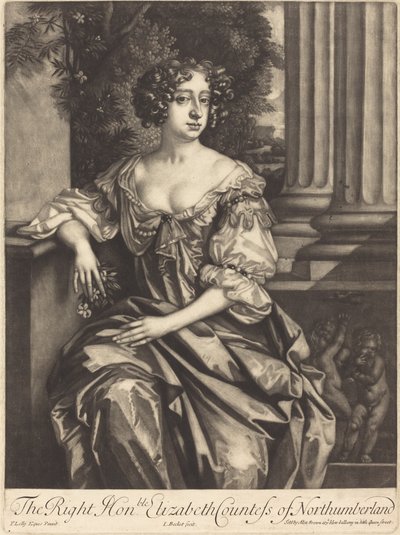 La très honorable Elizabeth comtesse de Northumberland - Isaak Beckett after Sir Peter Lely