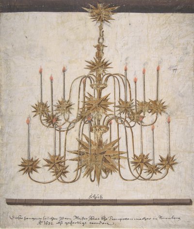 Conception pour un chandelier à seize bougies - Isaak Ehe