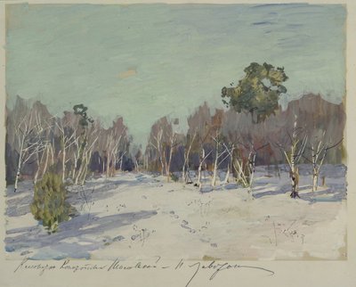 Jardin sous la neige, années 1880 - Isaak Ilyich Levitan