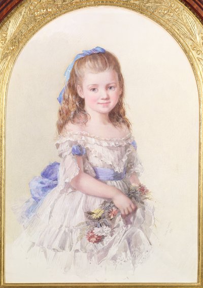 Portrait de Winifred Mary Bombass, âgée de dix ans, 1872 - Isabel Oakley Naftel