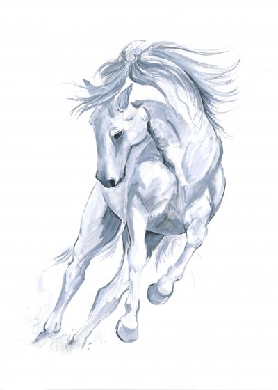 Cheval courant abstrait - Isabelle Brent