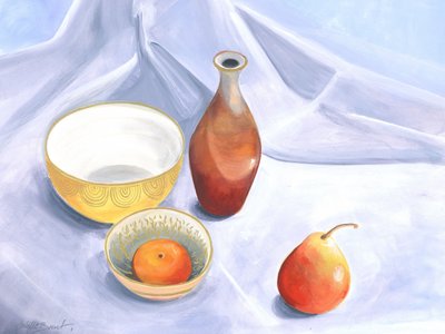 Nature morte à la poire et à la prune - Isabelle Brent