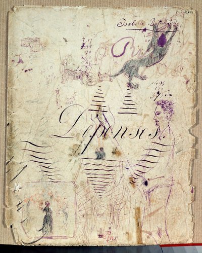 Arthur Rimbaud aidant à la récolte. Dessin d