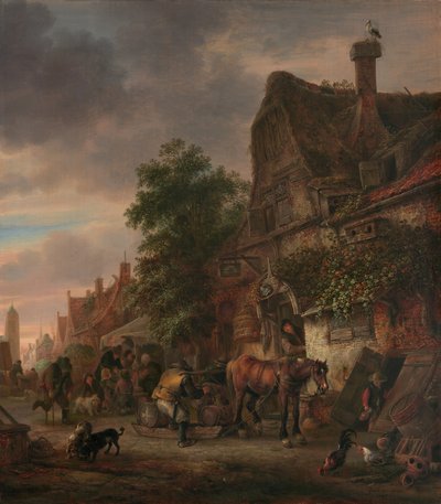 Ouvriers devant une auberge - Isack van Ostade