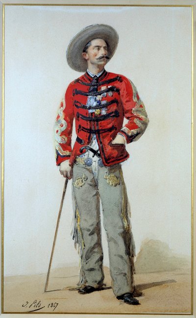 Expédition du Mexique (1861-1867) : portrait du général Gaston Galliffet en contre-guérillero au Mexique - Isidore Pils