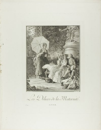 The Delights of Motherhood, from Monument du Costume Physique et Moral de la fin du Dix-huitième siècle - Isidore Stanislas Helman