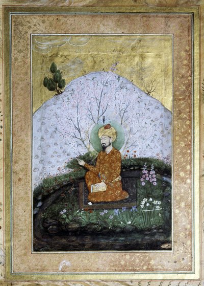Babur Zahir al-Din Muhammad (1483-1530) : Miniature moghole du XVIIe siècle - Islamic School