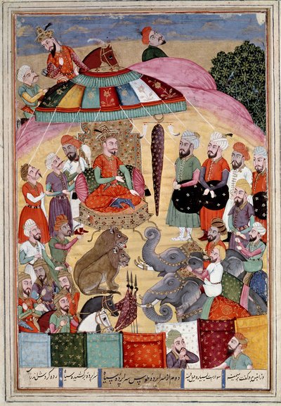 Art islamique : « Sohrab devant la tente du roi » Miniature persane d