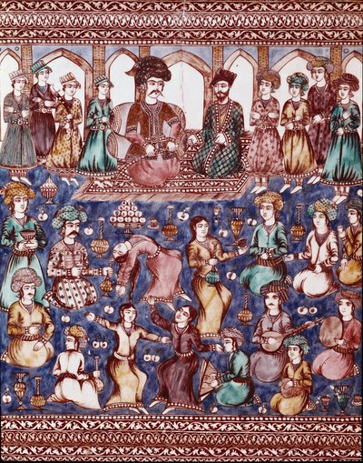 Art islamique : musiciens et danseurs de la cour de Nasser-al-Din - Islamic School