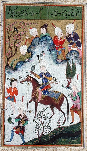 La chasse du roi, extrait du Divan par Huseyn Bayqara, vers 1540 - Islamic School