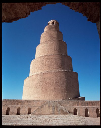 Vue de la Grande Mosquée et de son minaret, la tour Malwiya, 847-852 - Islamic School