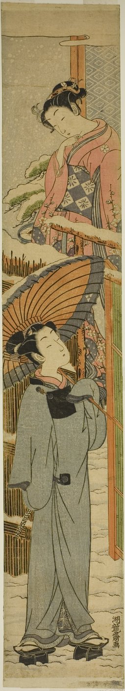 Regarder à travers la porte - Isoda Koryusai