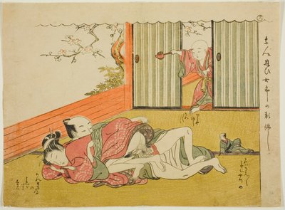 Lovers Interrupted, feuille 18 de la série "Poèmes du mari et de la femme Mane
