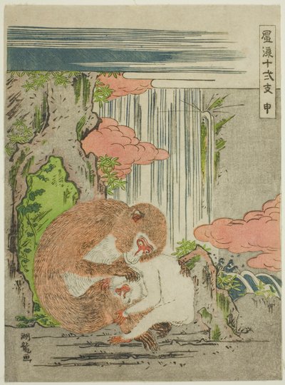 Singe (Saru), de la série "Les douze signes du zodiaque à la mode (Furyu juni shi)" - Isoda Koryusai