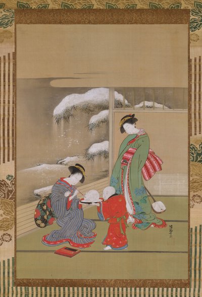 Peindre les yeux sur un lapin de neige, vers 1780 - Isoda Koryusai
