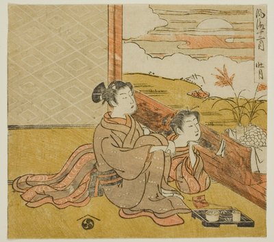 Le huitième mois (Sogetsu), de la série "Les douze mois à la mode (Furyu juni tsuki)" - Isoda Koryusai