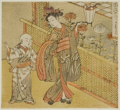 Le neuvième mois (Kikuzuki), de la série "Douze mois à la mode (Furyu juni tsuki)" - Isoda Koryusai