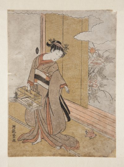 Femme et moineau - Isoda Koryusai