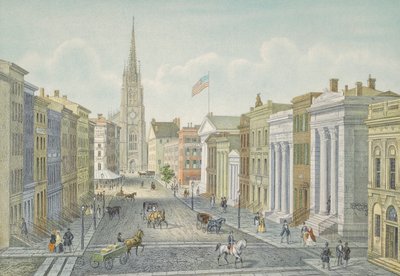 Wall Street, New York en 1847 - Isodore Laurent Deroy