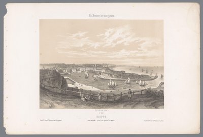 Vue de Dieppe depuis la falaise du Pollet - Isodore Laurent Deroy