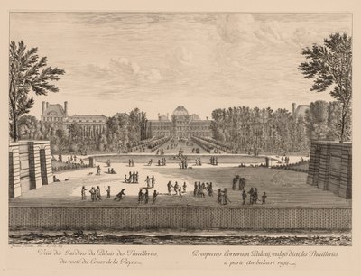 Vue du Palais et des jardins des Tuileries, depuis la cour de la Reine - Israël Silvestre