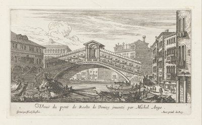 Vue du pont du Rialto et du Grand Canal, Venise - Israël Silvestre