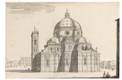 Le Duomo et le Campanile, Florence - Israel the Younger Silvestre