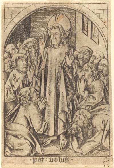 Le Christ apparaissant aux disciples, vers 1465 - Israhel van Meckenem