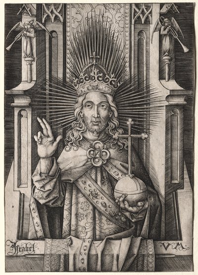 Christ le Rédempteur Salvator Mundi, vers 1490-1500 - Israhel van Meckenem