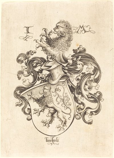 Blason avec lion, vers 1480-1490 - Israhel van Meckenem